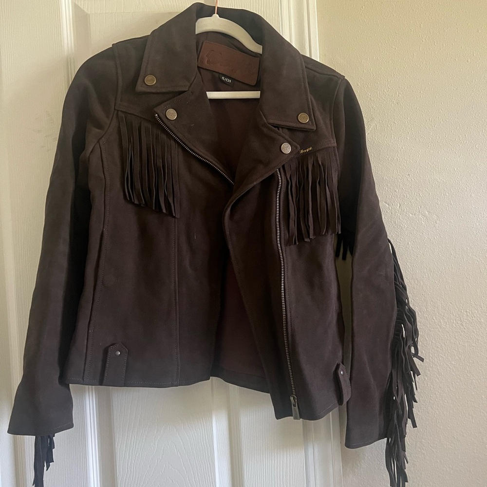 Wrangler suede fringe jacket